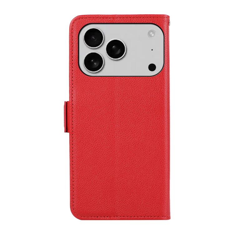 For iPhone 17 Pro ABEEL Side-Magnetic Litchi Pattern Leather RFID Phone Case(Red) - free shipping - PMc TechLife - Order now!