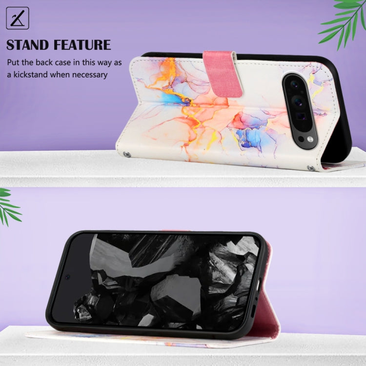 For Google Pixel 9 Pro PT003 Marble Pattern Flip Leather Phone Case(Galaxy Marble White) - Google Cases by PMC TechLife | Online Shopping South Africa | PMC TechLife | Buy Now Pay Later Mobicred