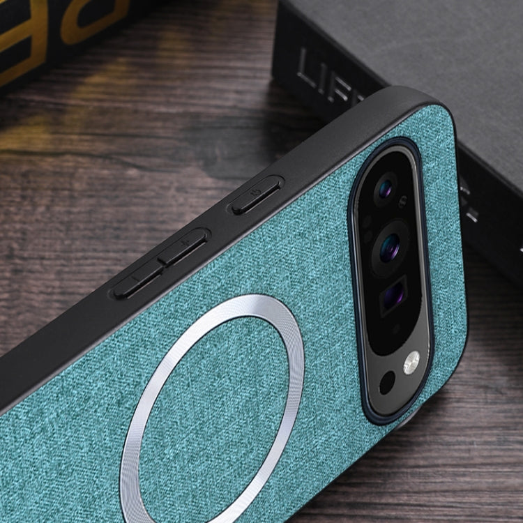For Google Pixel 9 Pro CD Magnetic Ring Cloth Texture PU Phone Case(Orange) - Google Cases by PMC TechLife | Online Shopping South Africa | PMC TechLife | Buy Now Pay Later Mobicred