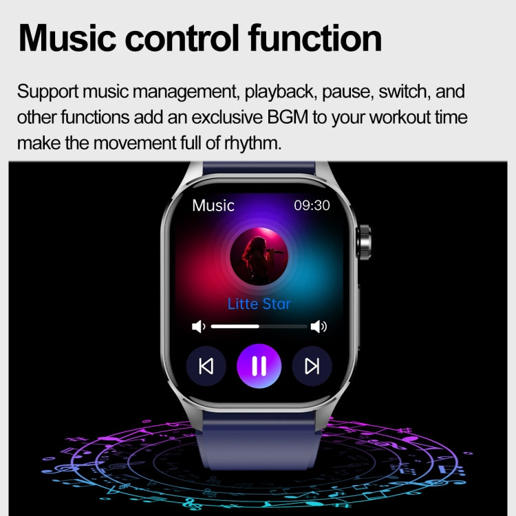 ET580 2.04 inch AMOLED Screen Sports Smart Watch Support Bluethooth Call /  ECG Function(Blue Silicone Band) - Smart Watches by PMC TechLife | Online Shopping South Africa | PMC TechLife