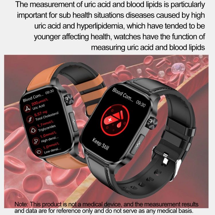 ET580 2.04 inch AMOLED Screen Sports Smart Watch Support Bluetooth Call /  ECG Function(Brown Leather Band) - free shipping - PMC TechLife - Order now!
