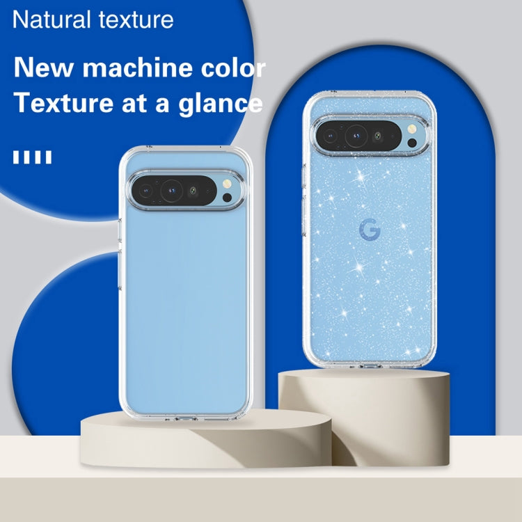 For ?Google Pixel 9 Pro Terminator Style Shockproof Phone Case(Glitter White) - Google Cases by PMC TechLife | Online Shopping South Africa | PMC TechLife | Buy Now Pay Later Mobicred