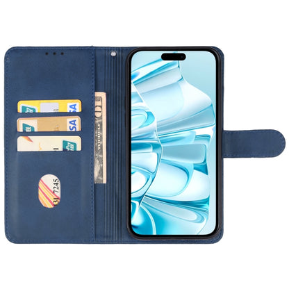 For iPhone 16 Plus Leather Phone Case(Blue) - iPhone 16 Plus Cases by PMC Jewellery | Online Shopping South Africa | PMC Jewellery | Buy Now Pay Later Mobicred