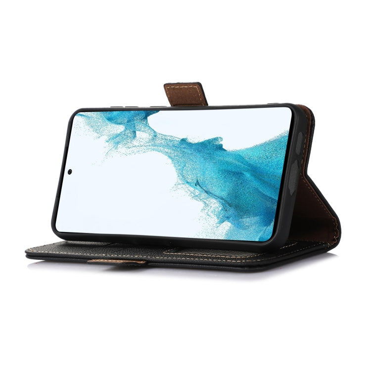 For OnePlus CE4 Lite Side-Magnetic TJ Genuine Leather RFID Phone Case(Black) - OnePlus Cases by PMC TechLife | Online Shopping South Africa | PMC TechLife | Buy Now Pay Later Mobicred