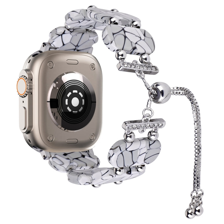 For Apple Watch Ultra 2 49mm Resin Retractable Chain Watch Band(Cracks) - Watch Bands by PMC TechLife | Online Shopping South Africa | PMC TechLife