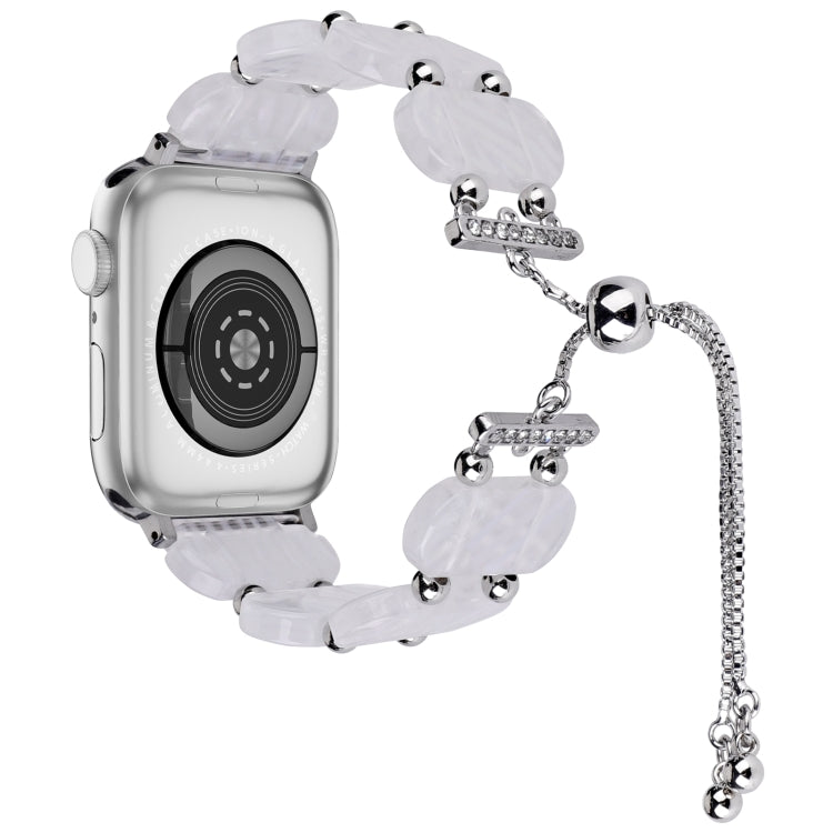 For Apple Watch Series 8 41mm Resin Retractable Chain Watch Band(Fluorescent) - Watch Bands by PMC TechLife | Online Shopping South Africa | PMC TechLife