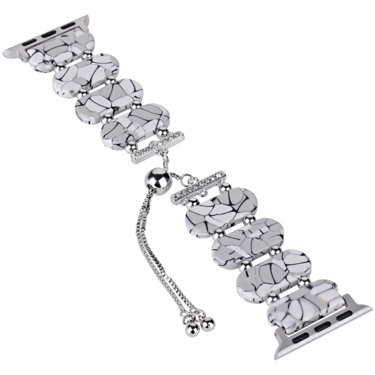 For Apple Watch Series 8 45mm Resin Retractable Chain Watch Band(Cracks) - Watch Bands by PMC TechLife | Online Shopping South Africa | PMC TechLife
