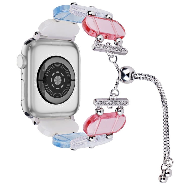 For Apple Watch SE 40mm Resin Retractable Chain Watch Band(Colors) - Watch Bands by PMC TechLife | Online Shopping South Africa | PMC TechLife