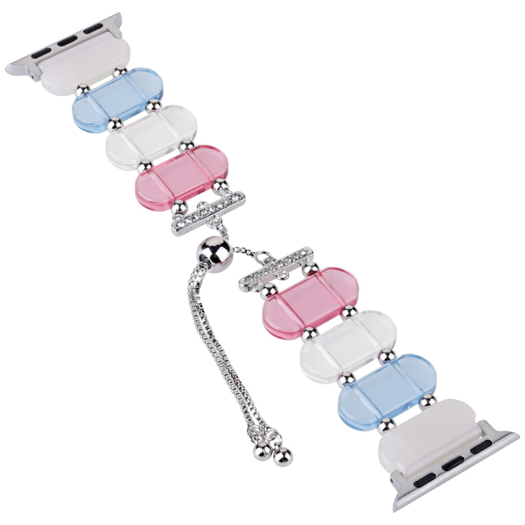 For Apple Watch Series 2 38mm Resin Retractable Chain Watch Band(Colors) - Watch Bands by PMC TechLife | Online Shopping South Africa | PMC TechLife