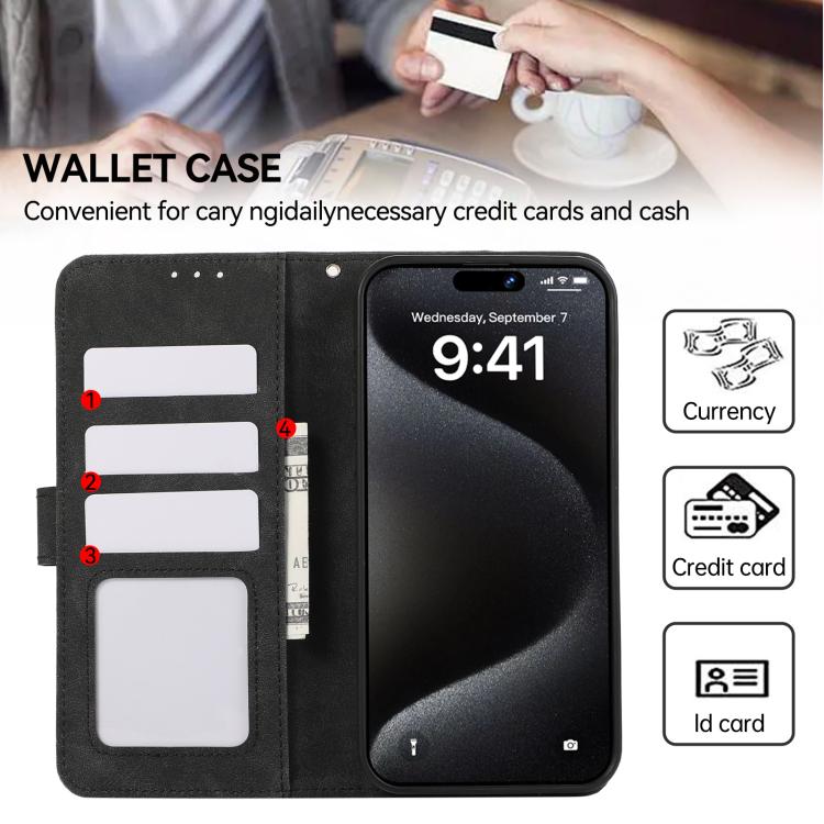 For iPhone 17 Air ABEEL Color Block Magnetic RFID Leather Phone Case(Black-Green) - free shipping - PMc TechLife - Order now!