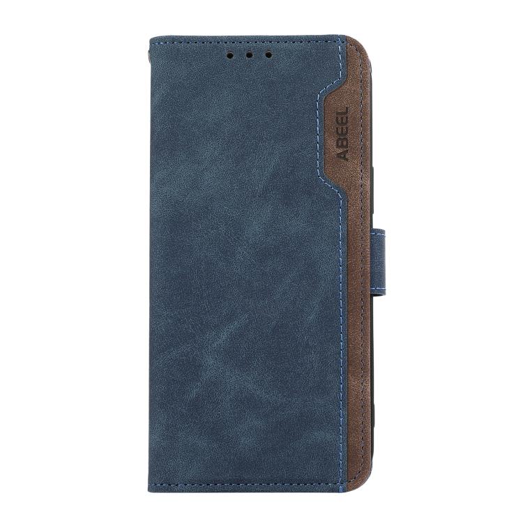 For iPhone 17 Air ABEEL Color Block Magnetic RFID Leather Phone Case(Blue-Brown) - free shipping - PMc TechLife - Order now!