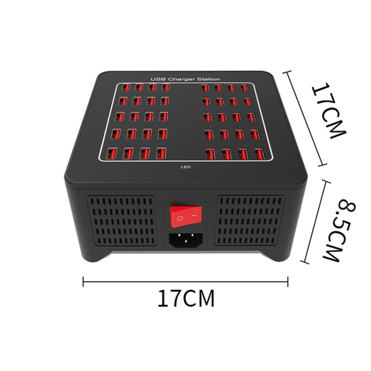 YFY-A76 200W 40 Ports USB Smart Charging Station(EU Plug) - Multifunction Charger by PMC Jewellery | Online Shopping South Africa | PMC Jewellery | Buy Now Pay Later Mobicred