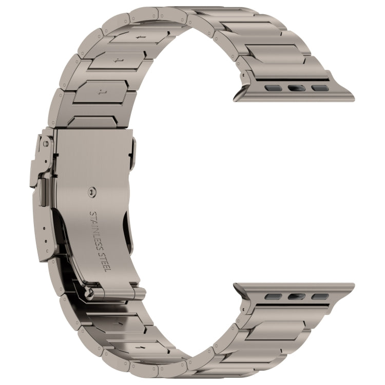 For Apple Watch Series 9 45mm I-Shaped Titanium Metal Watch Band(Titanium) - Watch Bands by PMC TechLife | Online Shopping South Africa | PMC TechLife