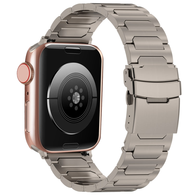 For Apple Watch Series 5 40mm I-Shaped Titanium Metal Watch Band(Titanium) - Watch Bands by PMC TechLife | Online Shopping South Africa | PMC TechLife