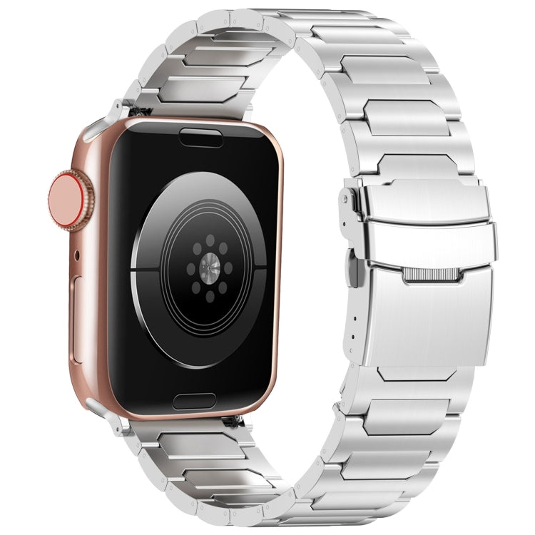 For Apple Watch Series 2 42mm I-Shaped Titanium Metal Watch Band(Silver) - Watch Bands by PMC TechLife | Online Shopping South Africa | PMC TechLife