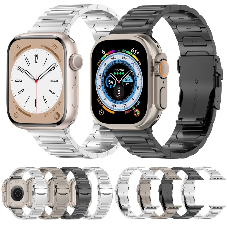 For Apple Watch Series 6 44mm I-Shaped Titanium Metal Watch Band(Titanium) - Watch Bands by PMC Jewellery | Online Shopping South Africa | PMC Jewellery