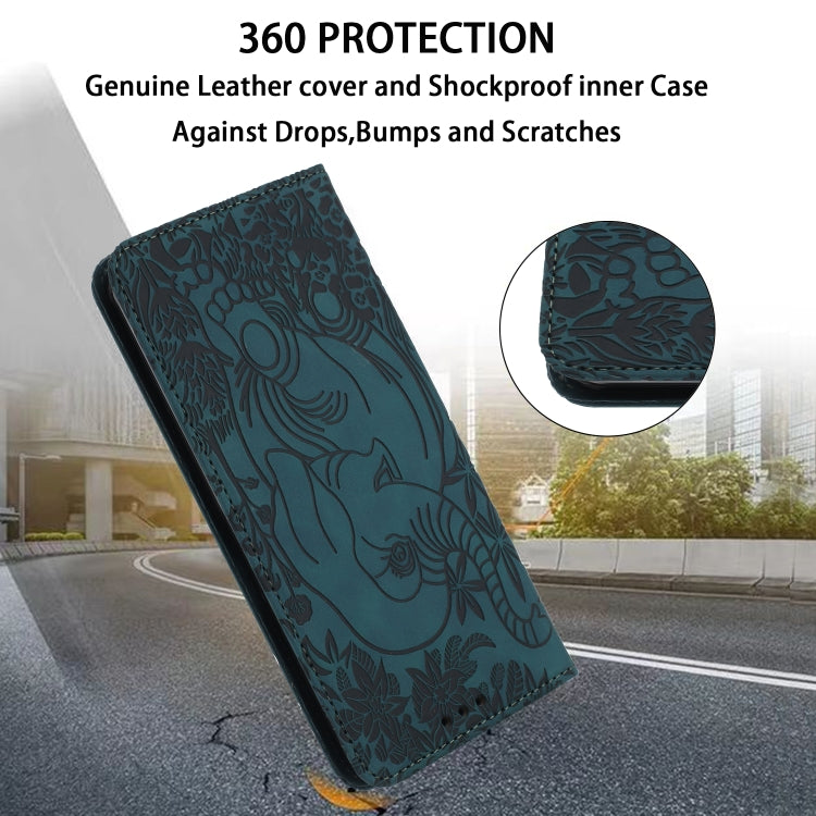 For iPhone 16 Pro Retro Elephant Embossed Leather Phone Case(Green) - free shipping - PMC TechLife - Order now!