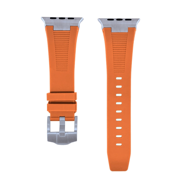 For Apple Watch Series 5 44mm Loners Liquid Silicone Watch Band(Titanium Orange) - Watch Bands by PMC TechLife | Online Shopping South Africa | PMC TechLife