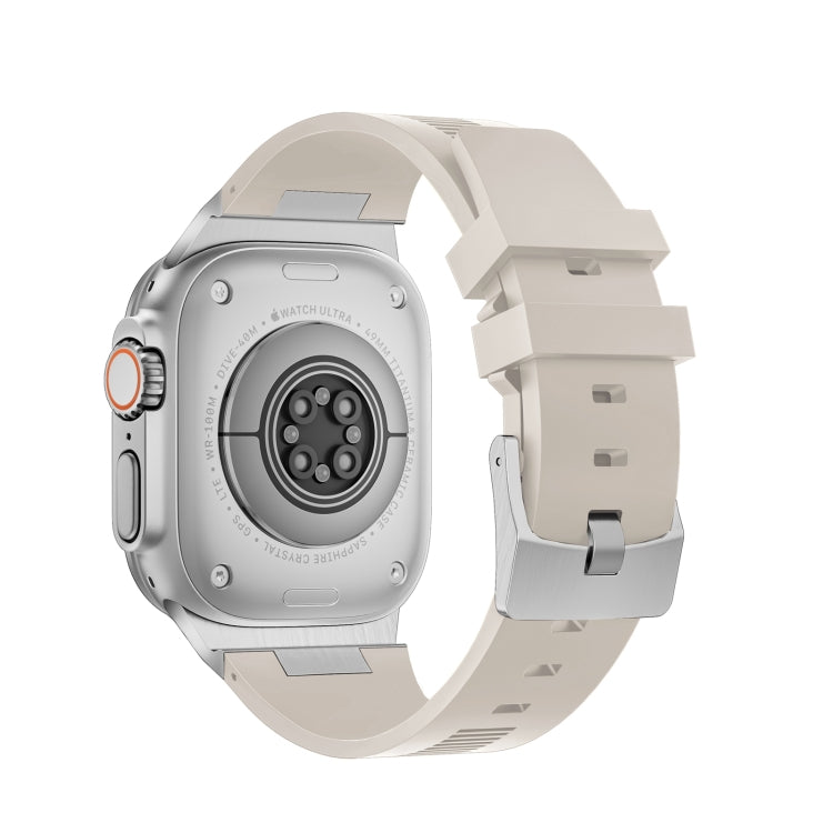 For Apple Watch Series 2 42mm Loners Liquid Silicone Watch Band(Silver Starlight) - free shipping - PMC TechLife - Order now!