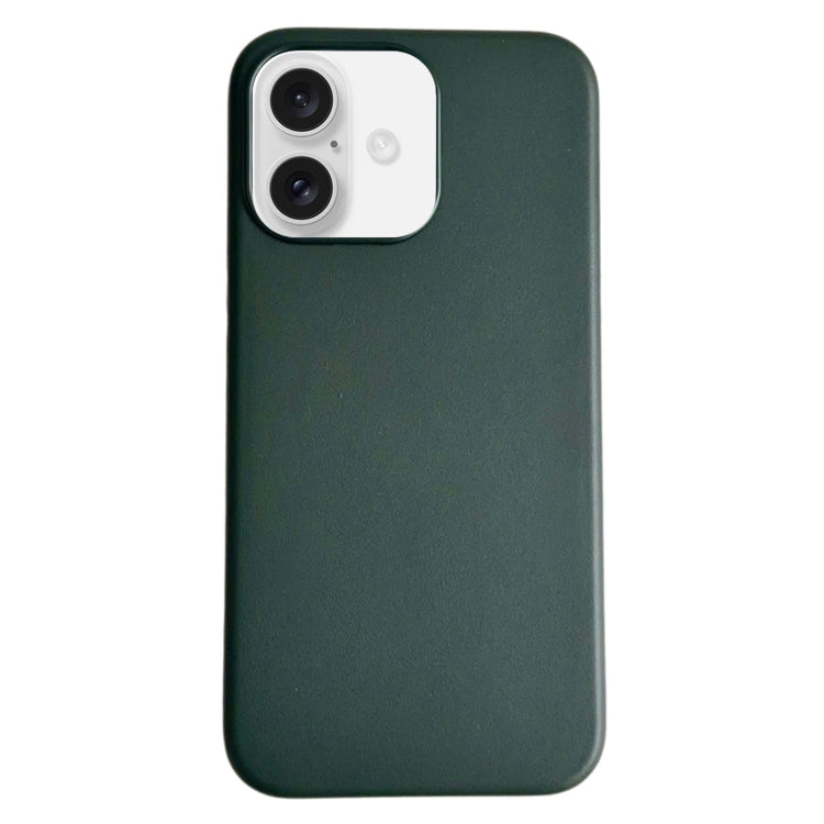 For iPhone 16 Pure Color Leather Magsafe Magnetic Phone Case(Dark Green) - iPhone 16 Cases by PMC Jewellery | Online Shopping South Africa | PMC Jewellery | Buy Now Pay Later Mobicred