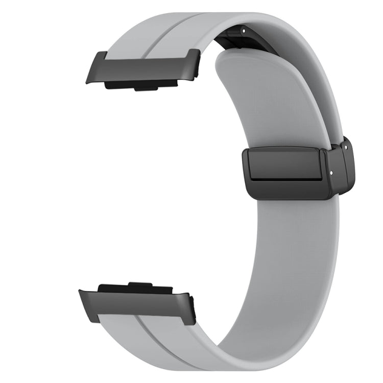 For Huawei Watch D Solid Color Folding Magnetic Buckle Silicone Watch Band(Light Grey) - Watch Bands by PMC TechLife | Online Shopping South Africa | PMC TechLife