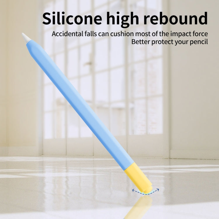 For Apple Pencil (USB-C) Double Cap Contrasting Color Silicone Protective Case(Matcha Green) - free shipping - PMC Jewellery - Order now!
