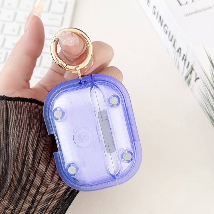 For AirPods Pro 2  Magnetic Clear Armor TPU TWS Earphone Case(Blue) - For AirPods Pro 2 by PMC Jewellery | Online Shopping South Africa | PMC Jewellery | Buy Now Pay Later Mobicred