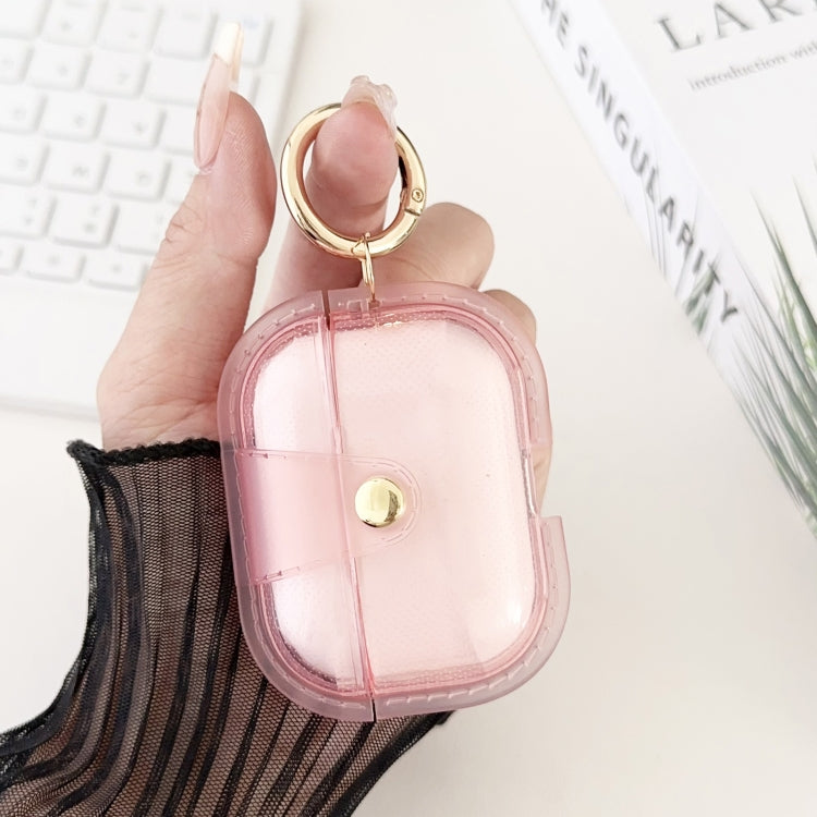 For AirPods Pro 1 Magnetic Clear Armor TPU TWS Earphone Case(Pink) - For AirPods Pro by PMC Jewellery | Online Shopping South Africa | PMC Jewellery | Buy Now Pay Later Mobicred