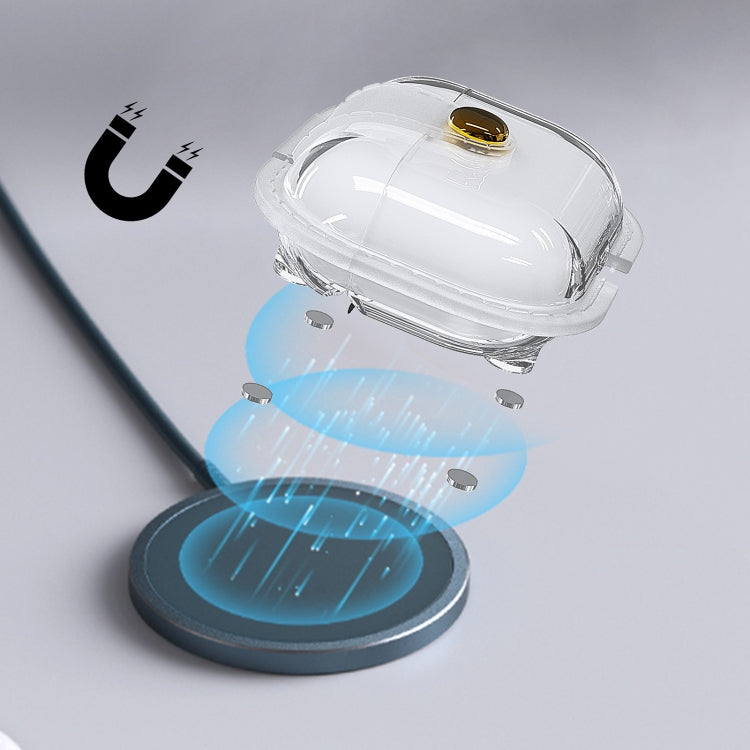 For AirPods 3 Magnetic Clear Armor TPU TWS Earphone Case(Blue) - For AirPods 3 by PMC Jewellery | Online Shopping South Africa | PMC Jewellery | Buy Now Pay Later Mobicred