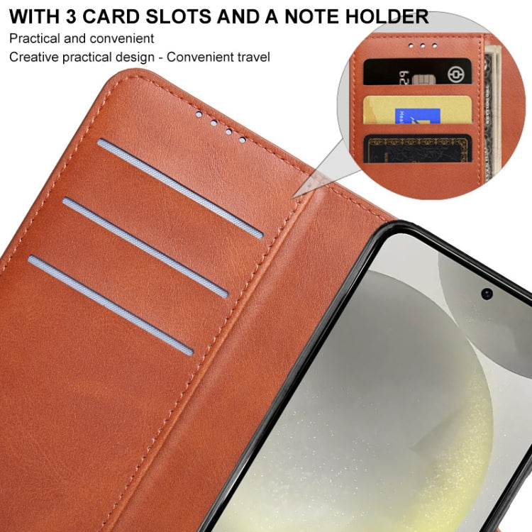 For Samsung Galaxy S24+ 5G IMAK Count Series Flip Leather Phone Case(Brown) - Galaxy S24+ 5G Cases by imak | Online Shopping South Africa | PMC Jewellery | Buy Now Pay Later Mobicred