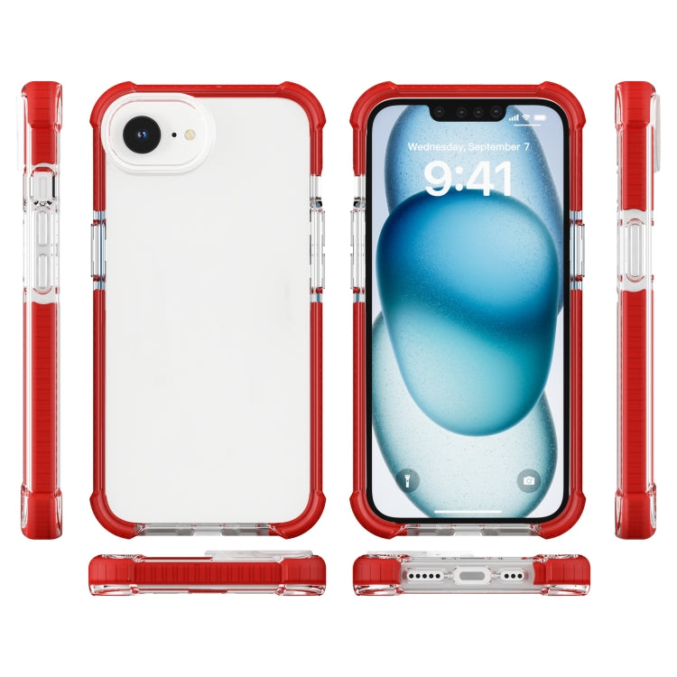 For iPhone 16e Acrylic Full Coverage Shockproof Phone Case(Red) - iPhone 16e Cases by PMC TechLife | Online Shopping South Africa | PMC TechLife | Buy Now Pay Later Mobicred