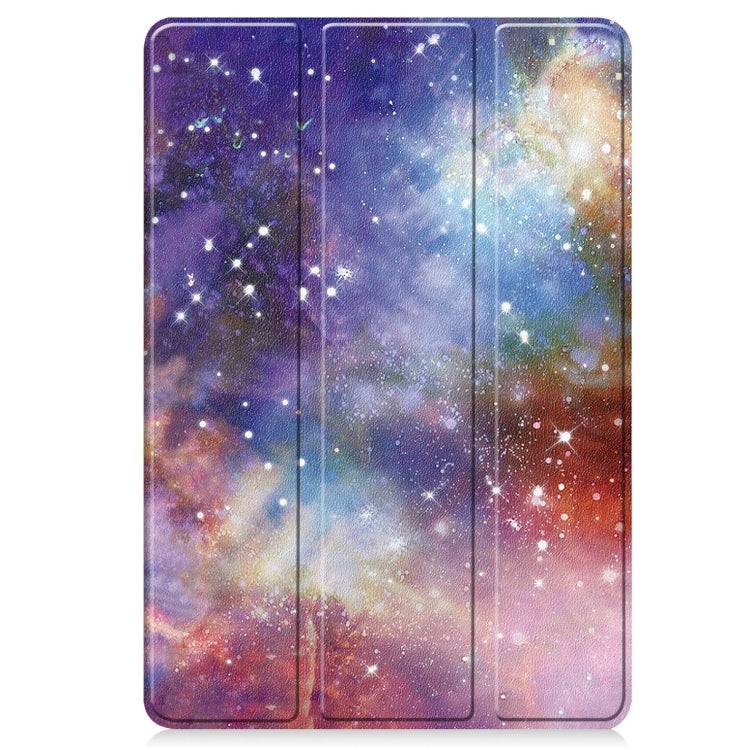 For Xiaomi Pad 6S Pro Custer Painted 3-Fold Holder Smart Leather Tablet Case(Milky Way Nebula) - More Tablet Cases by PMC TechLife | Online Shopping South Africa | PMC TechLife | Buy Now Pay Later Mobicred