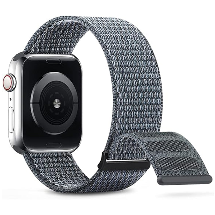 For Apple Watch Series 9 41mm Dual Hook and Loop Nylon Watch Band(Grey) - Watch Bands by PMC TechLife | Online Shopping South Africa | PMC TechLife
