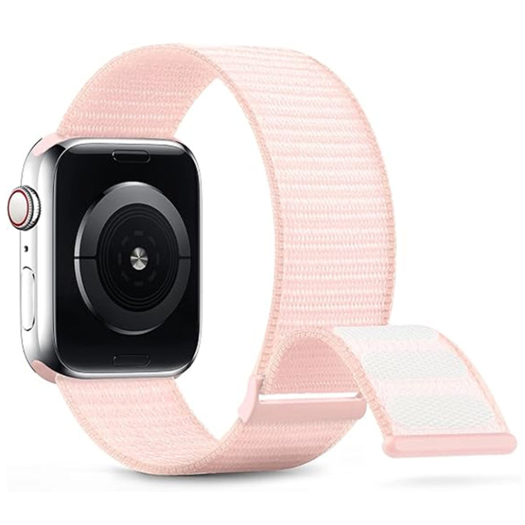 For Apple Watch Series 2 38mm Dual Hook and Loop Nylon Watch Band(Pearl Powder) - Watch Bands by PMC TechLife | Online Shopping South Africa | PMC TechLife
