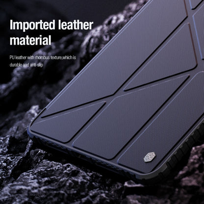 For iPad Air 13 2024 / Pro 12.9 NILLKIN Bumper Pro Multi-angle Folding Style Tablet Leather Case(Black) - iPad Air 13 2024 Cases by NILLKIN | Online Shopping South Africa | PMC Jewellery | Buy Now Pay Later Mobicred