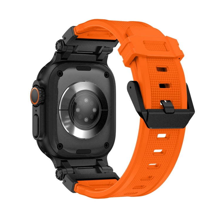 For Apple Watch Series 8 45mm Explorer TPU Watch Band(Black Orange) - free shipping - PMC TechLife - Order now!