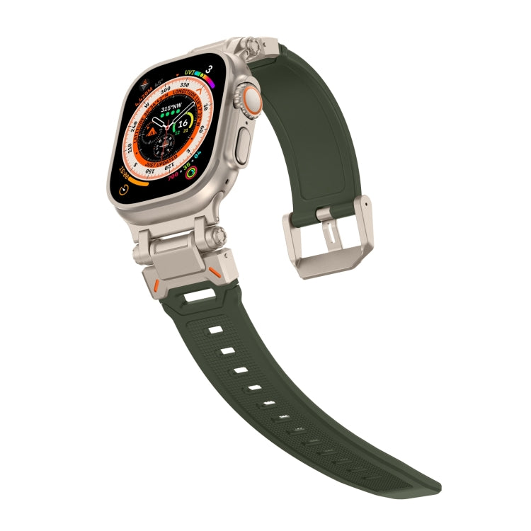 For Apple Watch SE 2022 44mm Explorer TPU Watch Band(Titanium Green) - free shipping - PMC TechLife - Order now!