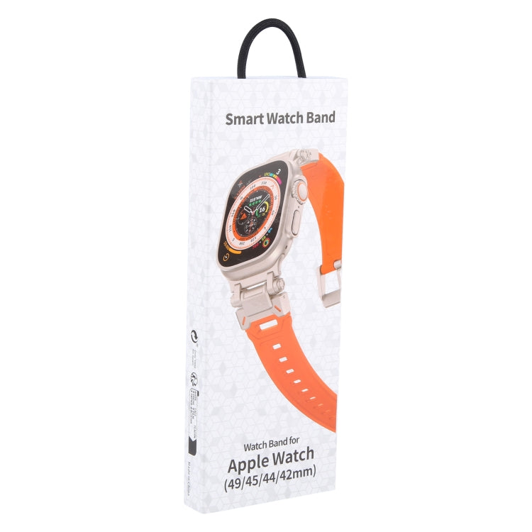 For Apple Watch 42mm Explorer TPU Watch Band(Black Orange) - free shipping - PMC TechLife - Order now!