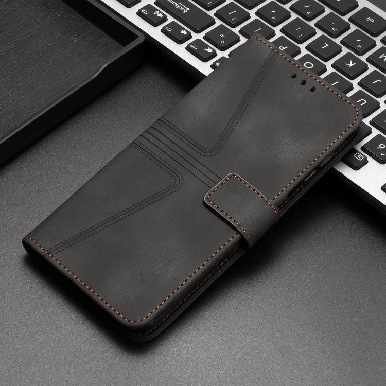 For iPhone 16 Pro Max Triangle Solid Color Leather Phone Case(Black) - iPhone 16 Pro Max Cases by PMC TechLife | Online Shopping South Africa | PMC TechLife | Buy Now Pay Later Mobicred