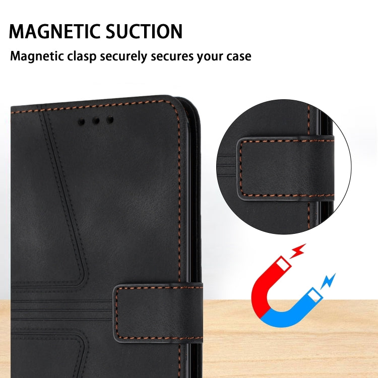 For iPhone 16 Pro Max Triangle Solid Color Leather Phone Case(Black) - iPhone 16 Pro Max Cases by PMC TechLife | Online Shopping South Africa | PMC TechLife | Buy Now Pay Later Mobicred