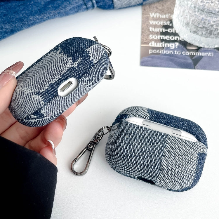 For AirPods Pro 2 Stitching Denim Cloth Bluetooth Earphone Protective Case(Light Color Irregular) - For AirPods Pro 2 by PMC Jewellery | Online Shopping South Africa | PMC Jewellery | Buy Now Pay Later Mobicred