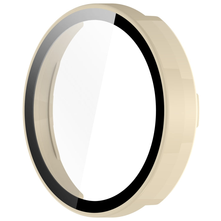 For Garmin Lily 2 PC + Tempered Film Integrated Watch Protective Case(Ivory White) - Watch Cases by PMC TechLife | Online Shopping South Africa | PMC TechLife