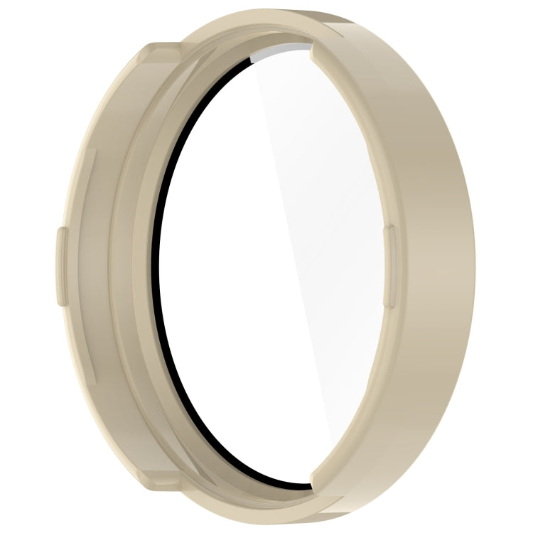 For Garmin Lily 2 PC + Tempered Film Integrated Watch Protective Case(Ivory White) - Watch Cases by PMC TechLife | Online Shopping South Africa | PMC TechLife
