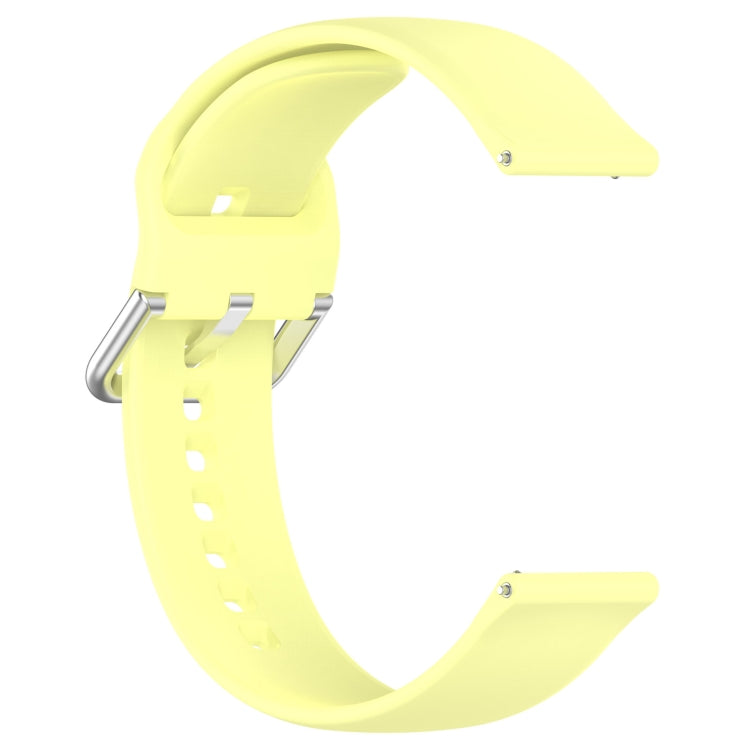 For Xiaomi Watch 2 Solid Color Metal Silver Buckle Silicone Watch Band, Size: S(Yellow) - Watch Bands by PMC TechLife | Online Shopping South Africa | PMC TechLife