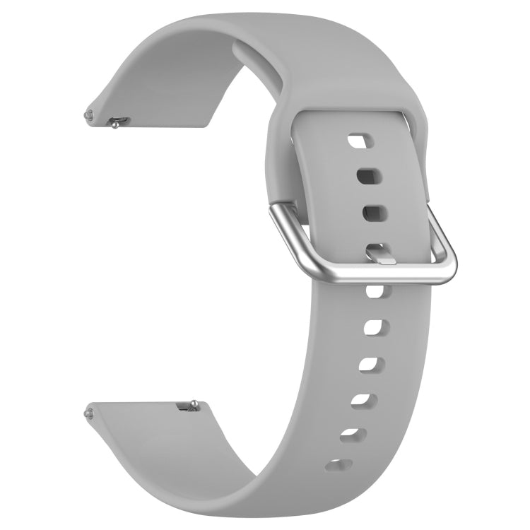 For Xiaomi Watch 2 Solid Color Metal Silver Buckle Silicone Watch Band, Size: S(Grey) - Watch Bands by PMC TechLife | Online Shopping South Africa | PMC TechLife | Buy Now Pay Later Mobicred