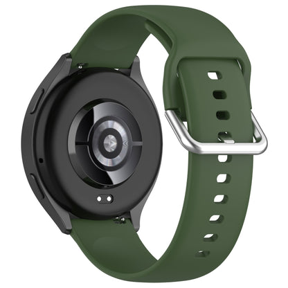 For Xiaomi Watch 2 Solid Color Metal Silver Buckle Silicone Watch Band, Size: S(Army Green) - Watch Bands by PMC Jewellery | Online Shopping South Africa | PMC Jewellery