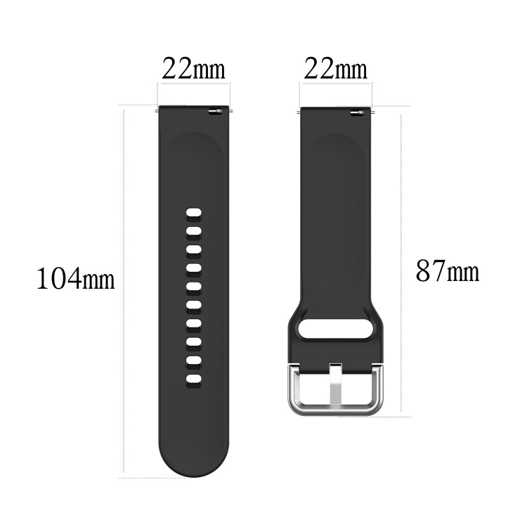 For Xiaomi Watch 2 Solid Color Metal Silver Buckle Silicone Watch Band, Size: S(White) - Watch Bands by PMC TechLife | Online Shopping South Africa | PMC TechLife