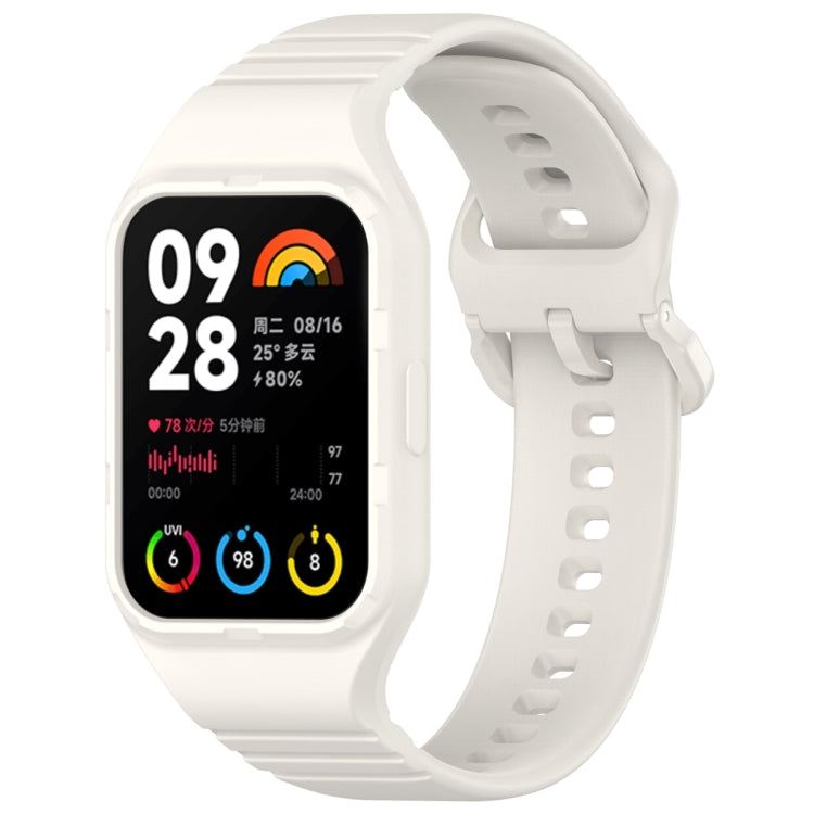 For Xiaomi Mi Band 8 Pro Solid Color Integrated TPU Watch Band(Starlight) - Watch Bands by PMC TechLife | Online Shopping South Africa | PMC TechLife