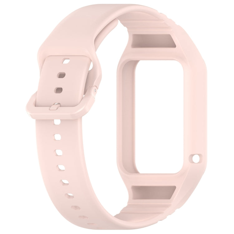 For Xiaomi Mi Band 8 Pro Solid Color Integrated TPU Watch Band(Light Pink) - Watch Bands by PMC Jewellery | Online Shopping South Africa | PMC Jewellery