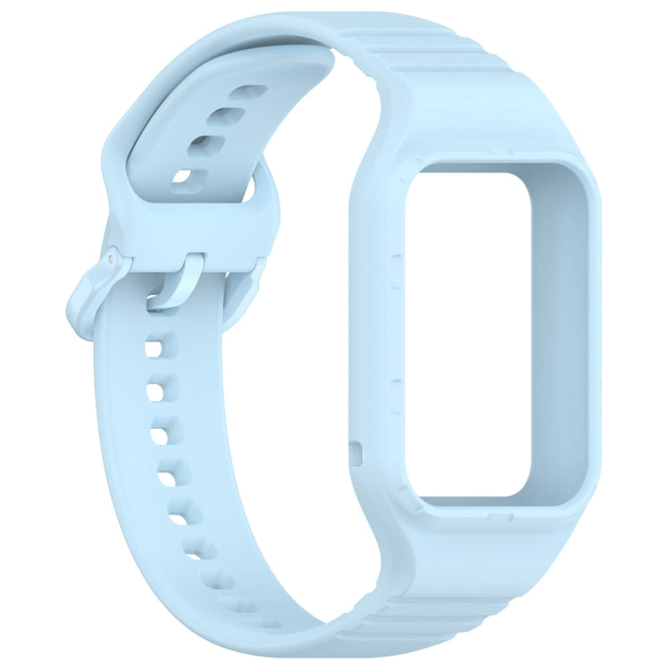 For Xiaomi Mi Band 8 Pro Solid Color Integrated TPU Watch Band(Light Blue) - Watch Bands by PMC Jewellery | Online Shopping South Africa | PMC Jewellery